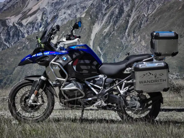 BMW R1250GS Adventure parked on a New Zealand alpine road